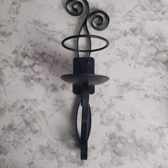 Black and Brown Wall Candle Holder - Picture 1 of 8